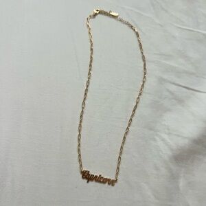 Gold Capricorn Necklace